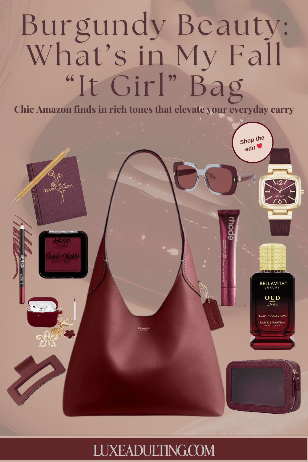Burgundy Beauty: What’s in My Fall “It Girl”&nbsp;Bag