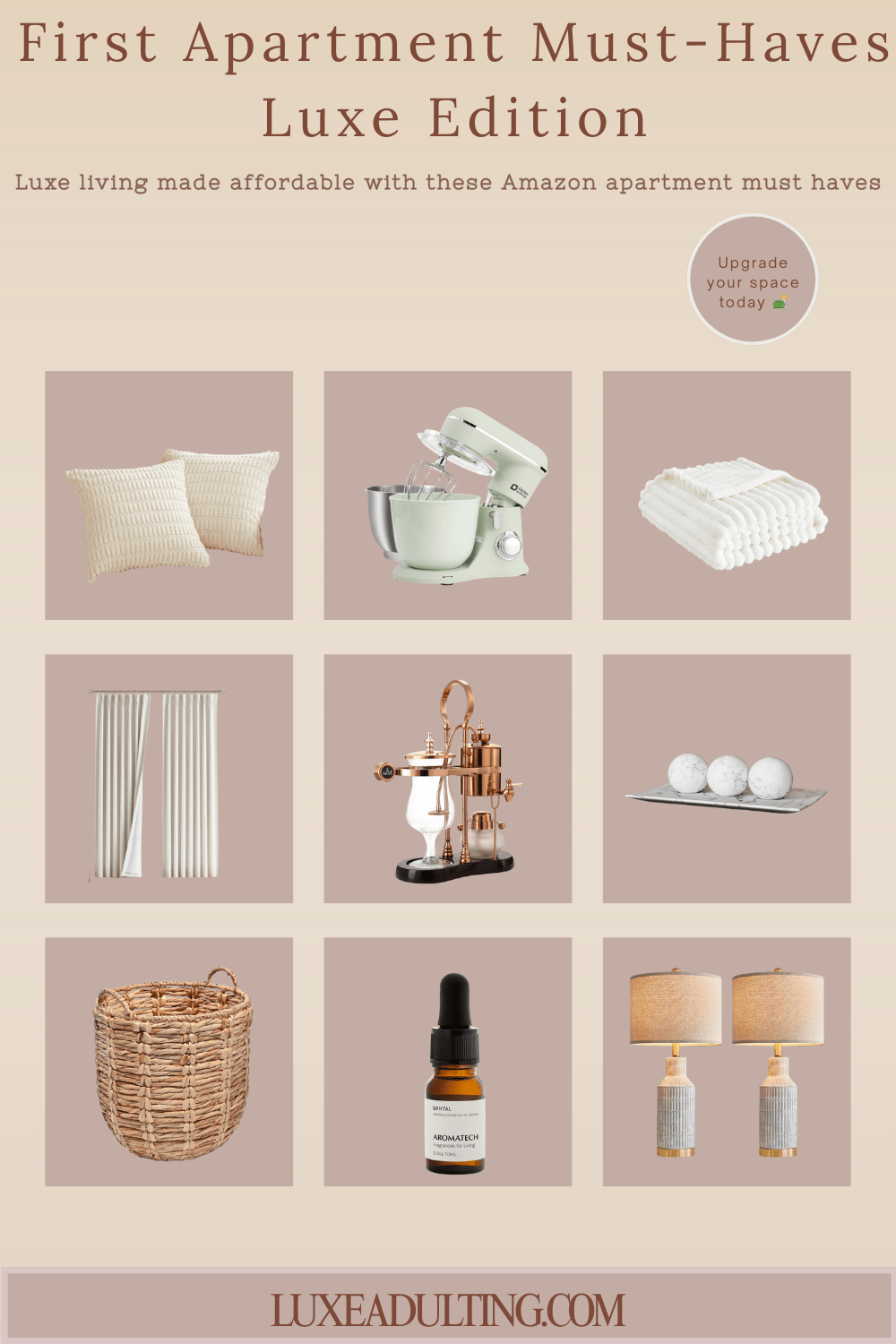 First Apartment Must-Haves Luxe&nbsp;Edition