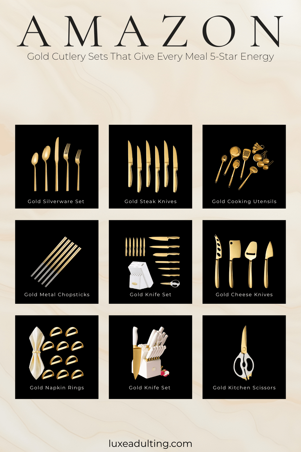 Gold Cutlery Sets That Give Every Meal 5-Star&nbsp;Energy