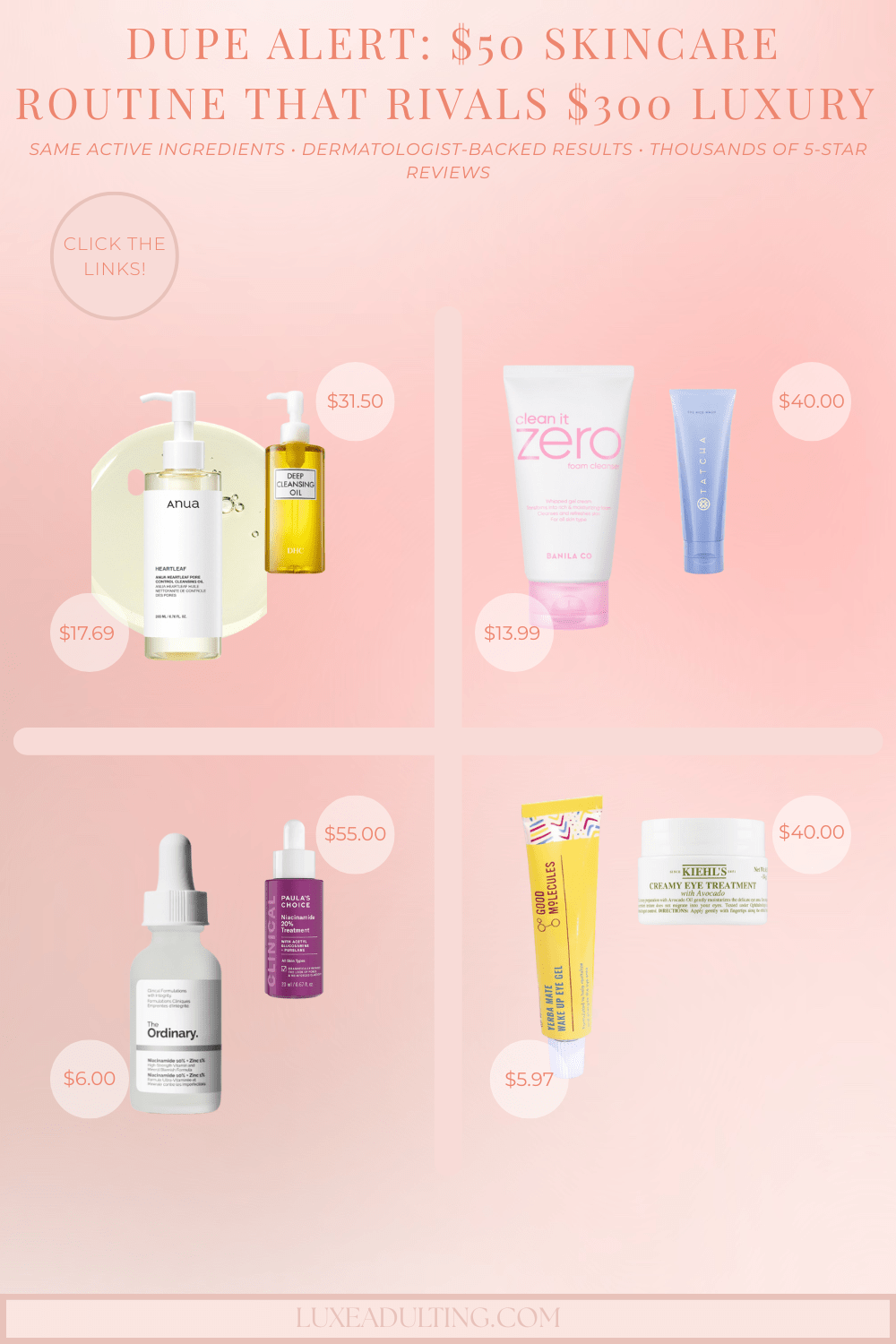DUPE ALERT: $50 SKINCARE ROUTINE THAT RIVALS $300&nbsp;LUXURY