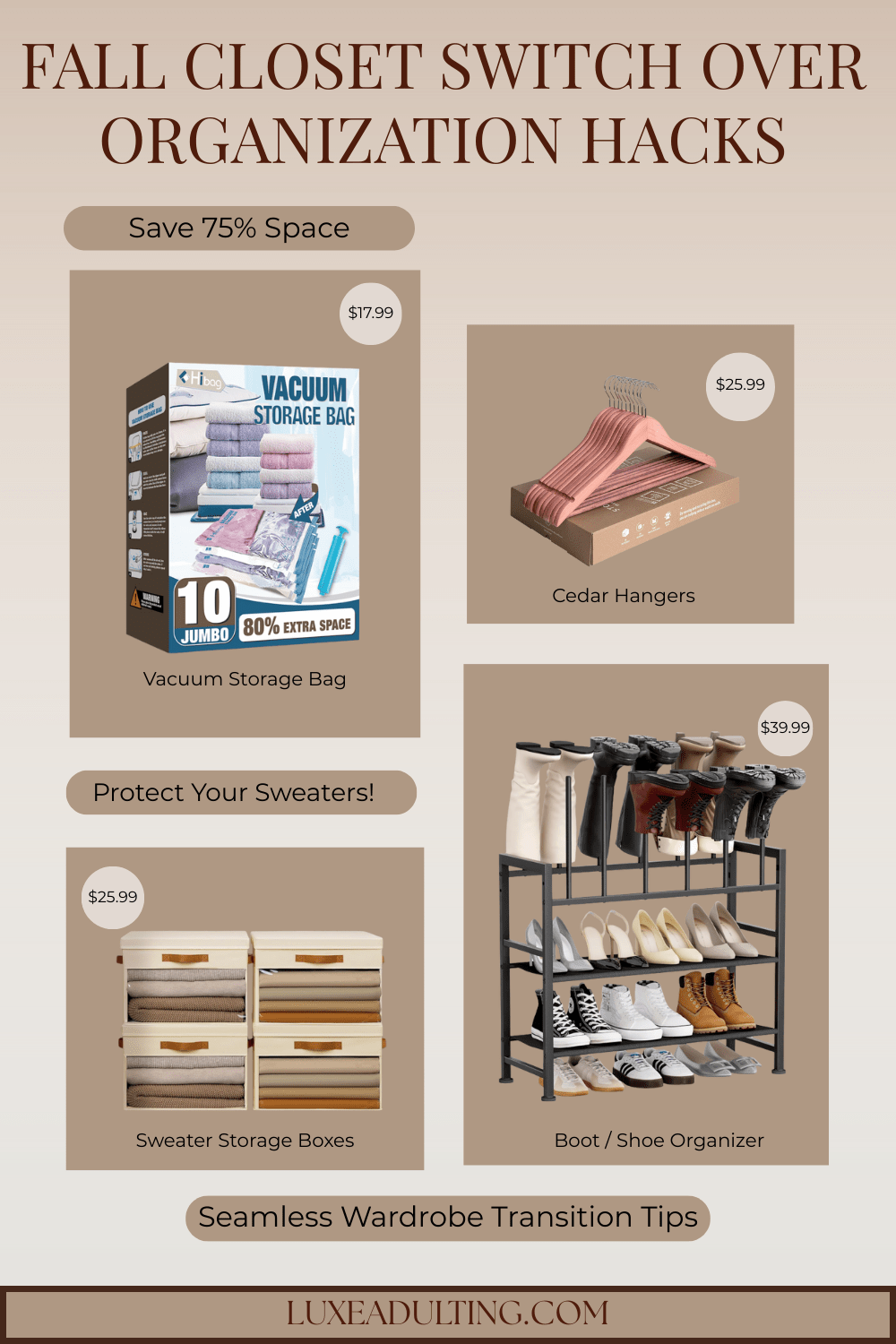 Fall Closet Switch Over Organization&nbsp;Hacks