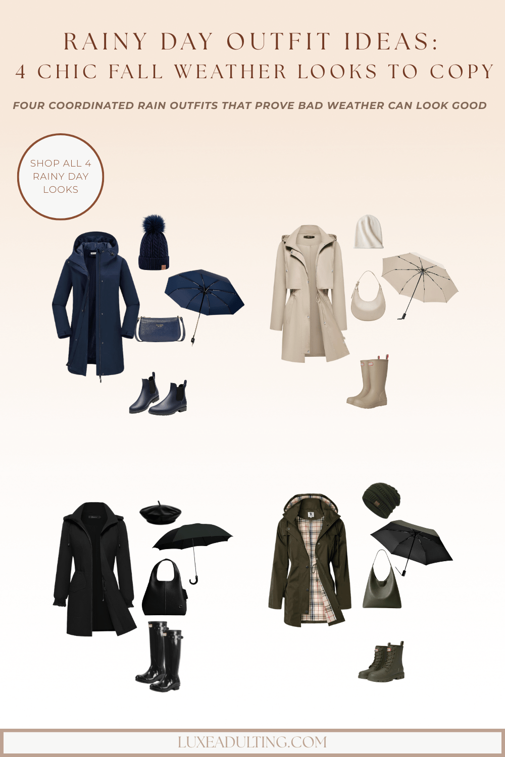 Rainy Day Outfit Ideas: 4 Chic Fall Weather Looks to&nbsp;Copy